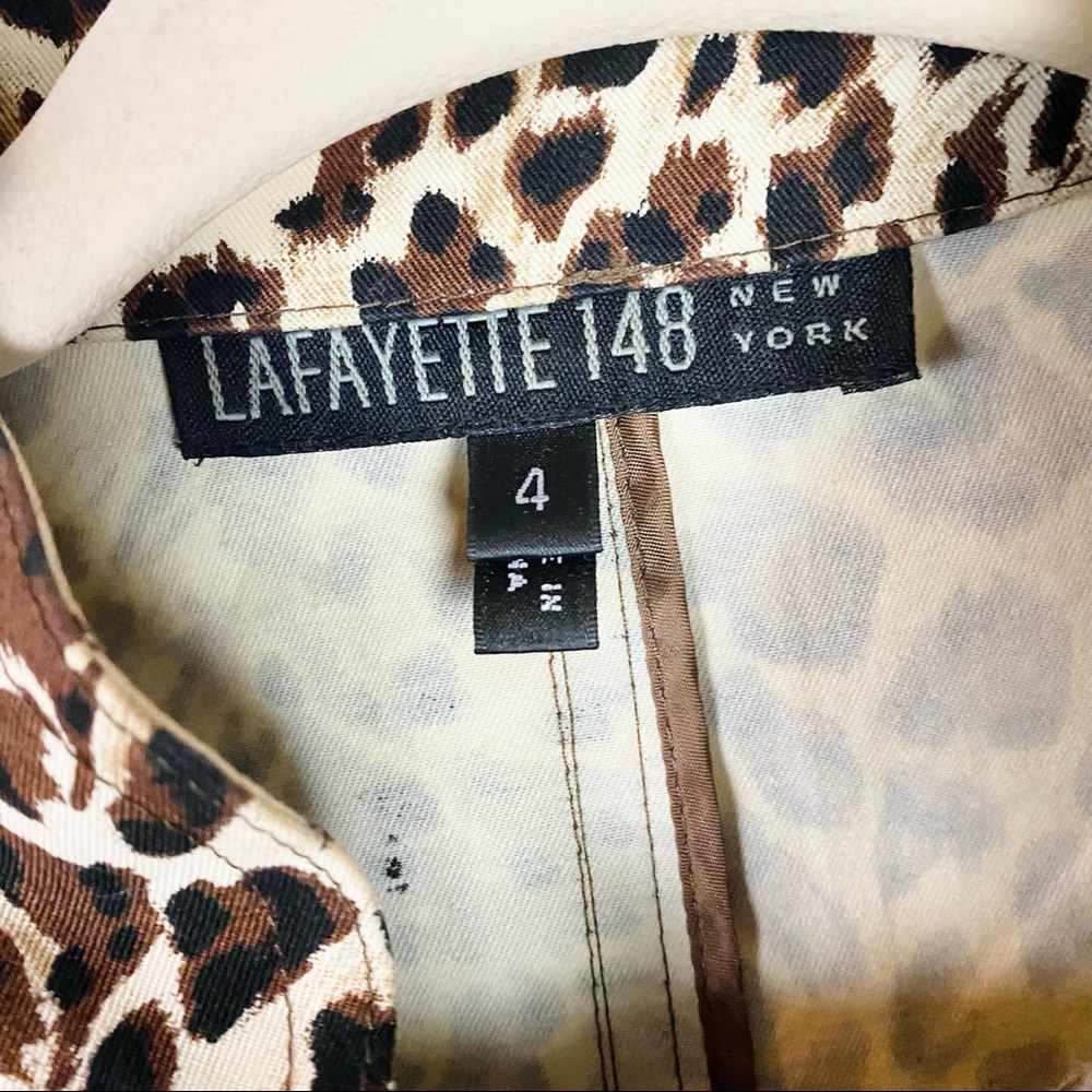 LaFayette 148 Leopard Animal Print Jacket - Picture 4 of 10